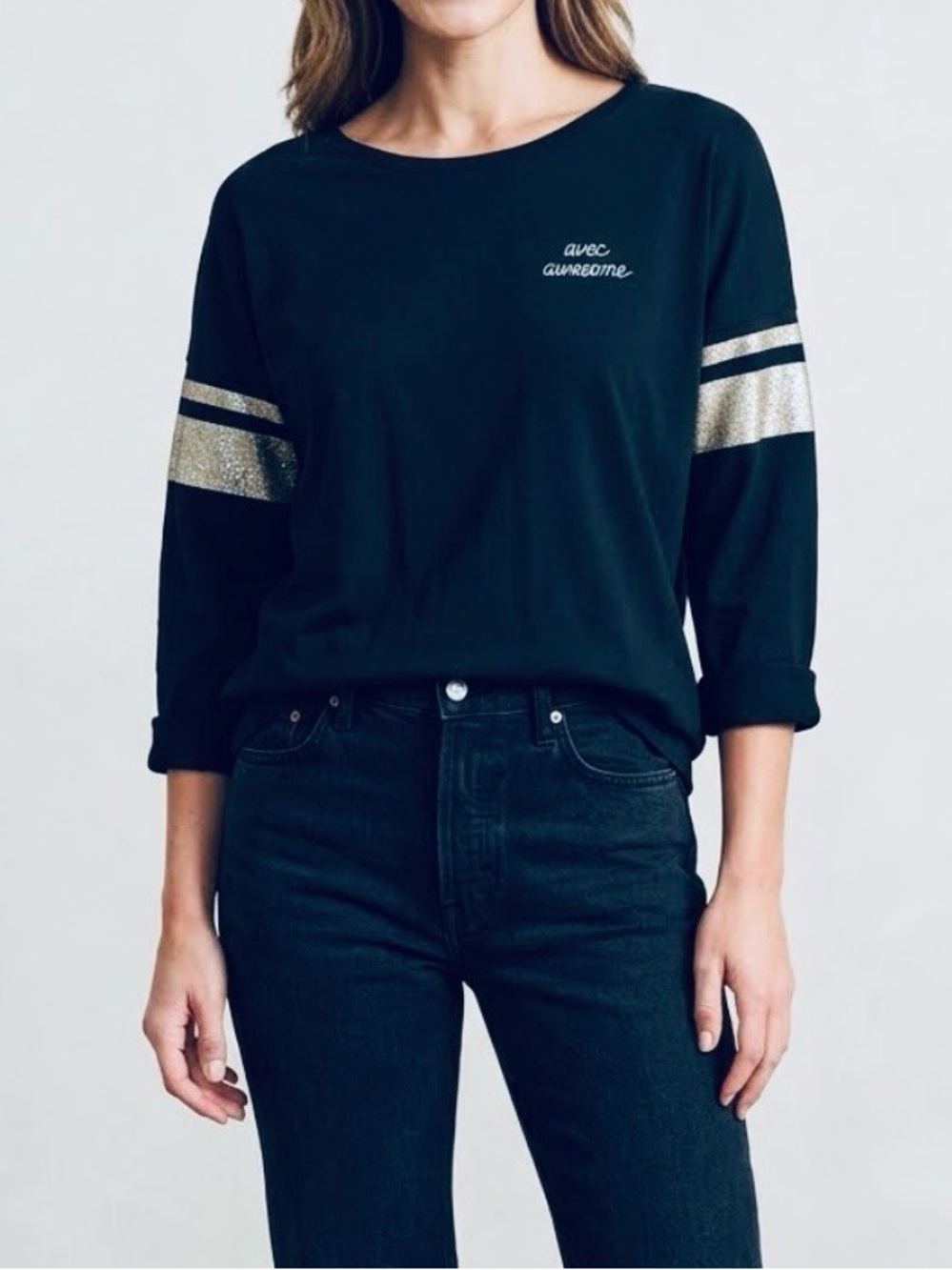 LA LIGNE Rockets Of Awesome ‘Avec Awesome’ Varsity Top XS